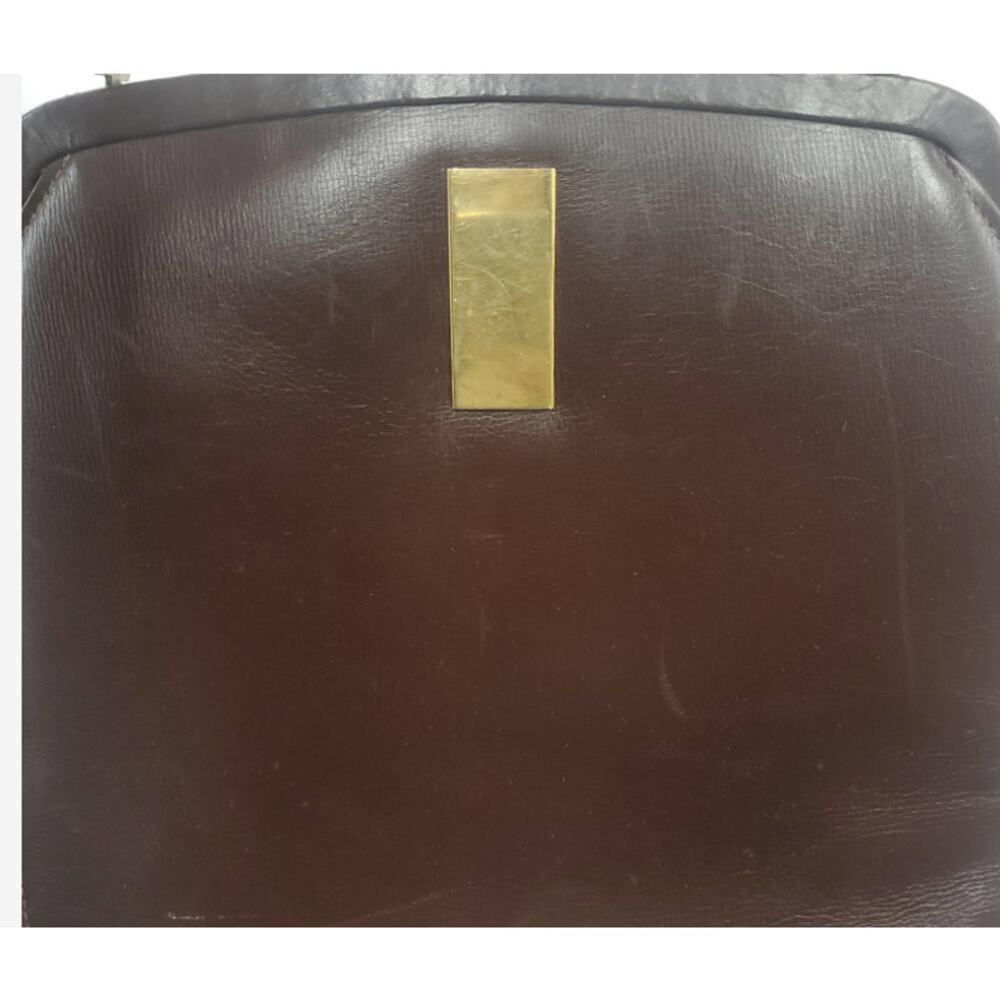 Rare Vintage Kelly-Style Handbag Parisian Glove-Tanned Leather - Picture 6 of 7